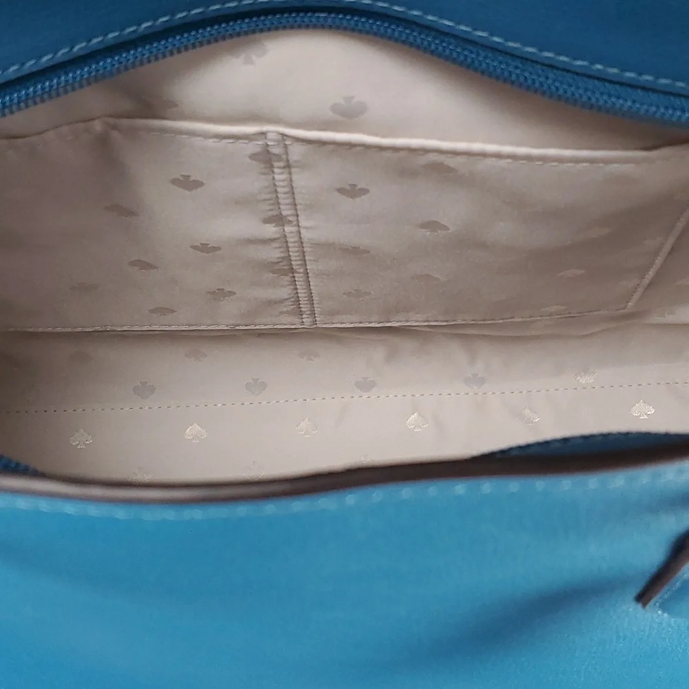 Kate Spade | Harper Peacock Blue Leather Tote Shoulder Bag - Picture 7 of 11